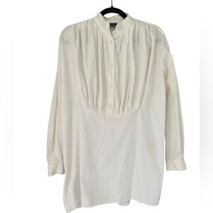 Vintage 90s KORS by Michael Kors Made in Italy Pleated Bib Tunic Blouse – Size L